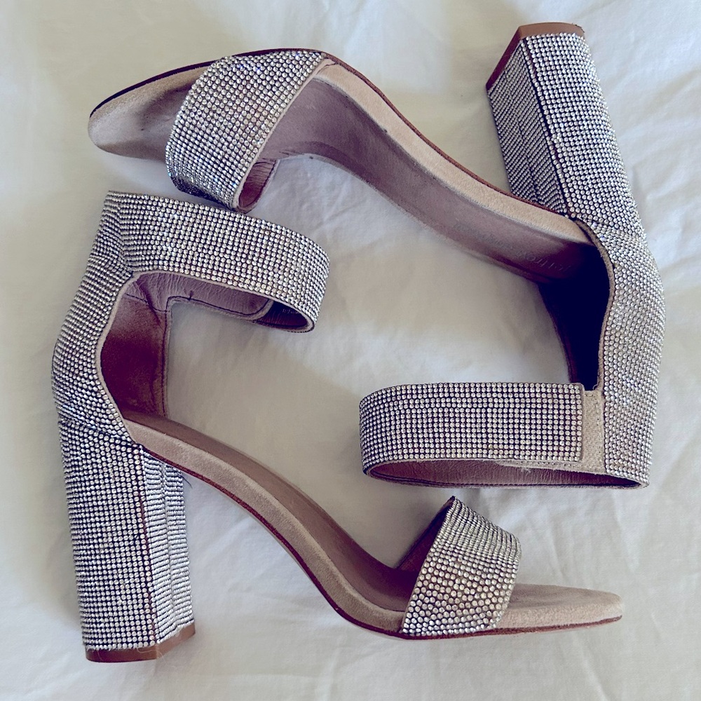 Jeffrey Campbell Kassidy Crystal ankle strap sandal- size 6.5
